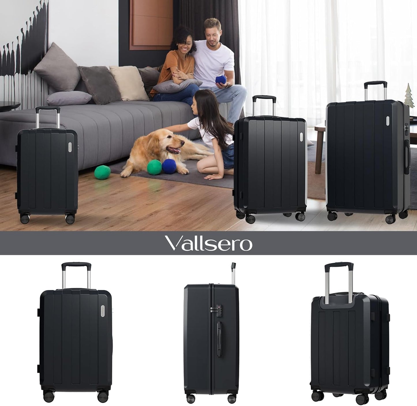 Vallsero LG1 Koffer Set(Schwarz)