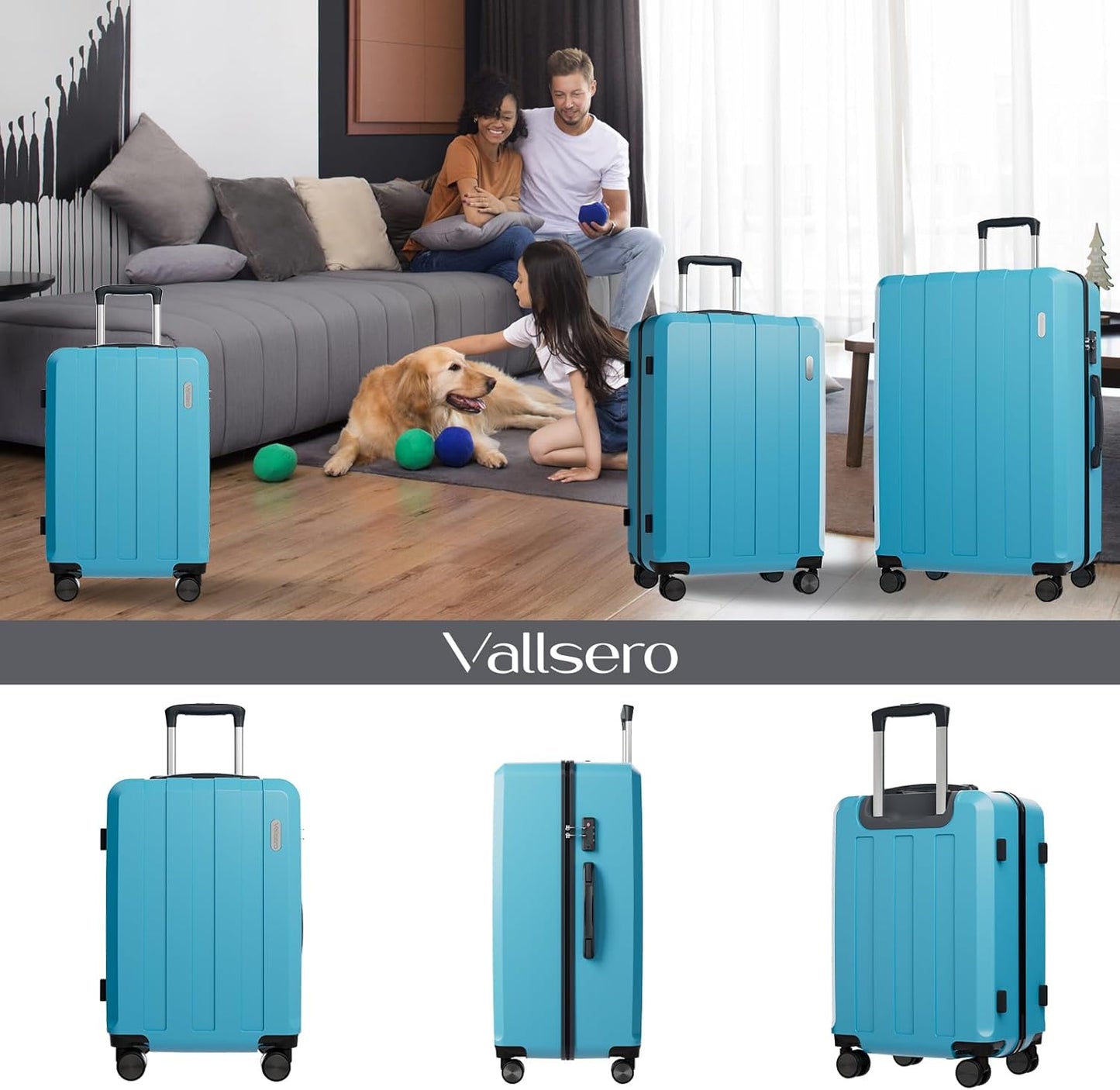 Vallsero LG1 Koffer Set(Hellblau)