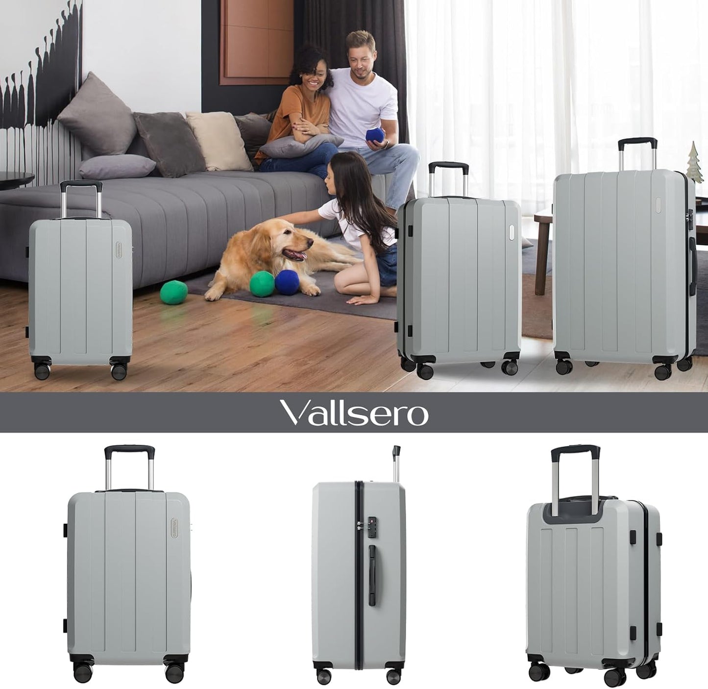 Vallsero LG1 Koffer Set(Silber)