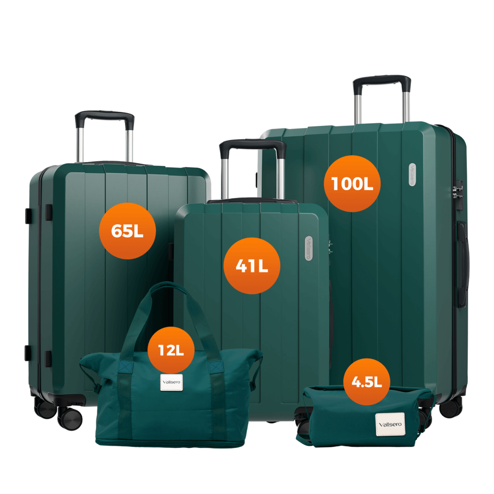Vallsero LG1 Koffer Set,(Dunkelgrün)