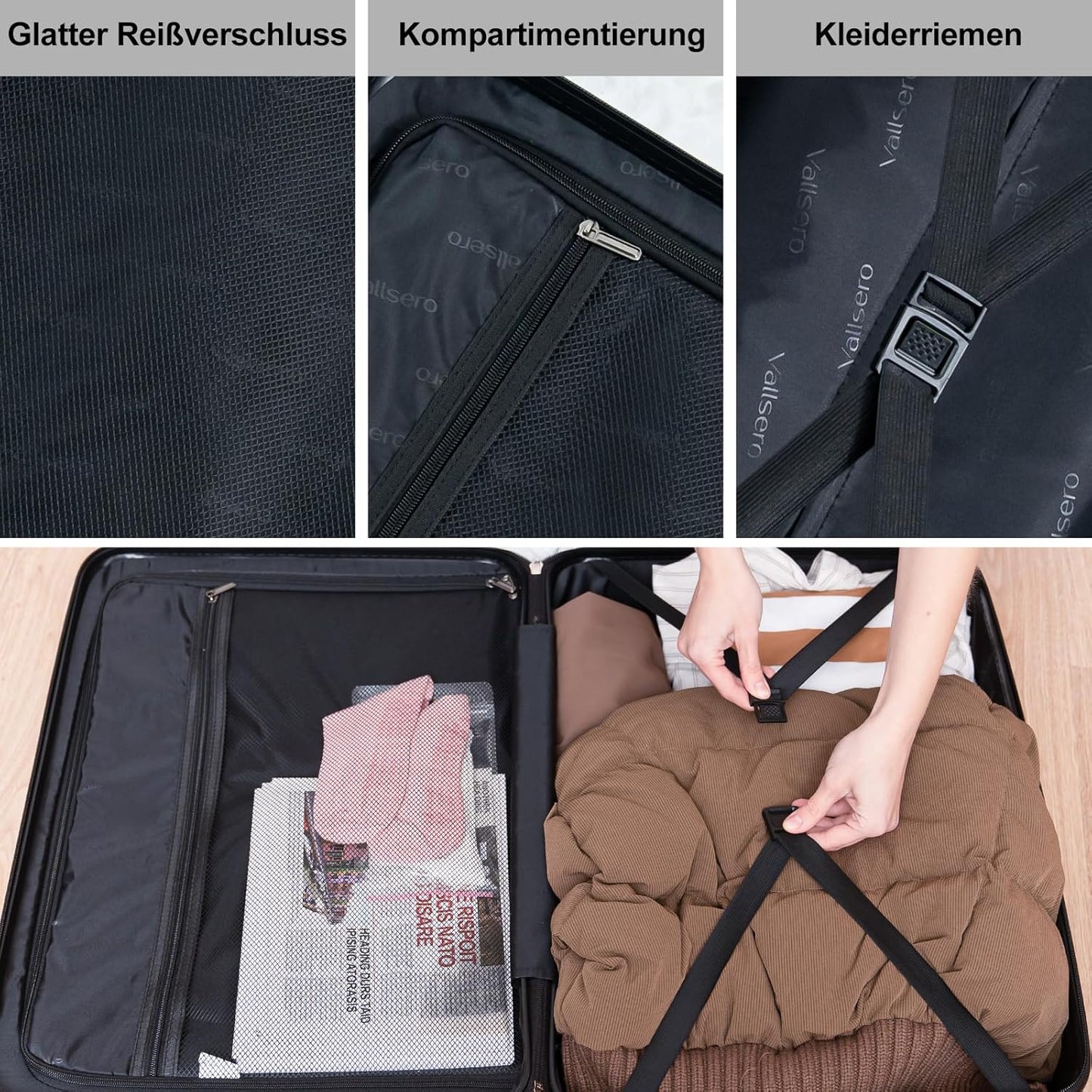 Vallsero LG1 Koffer Set,(Dunkelgrün)