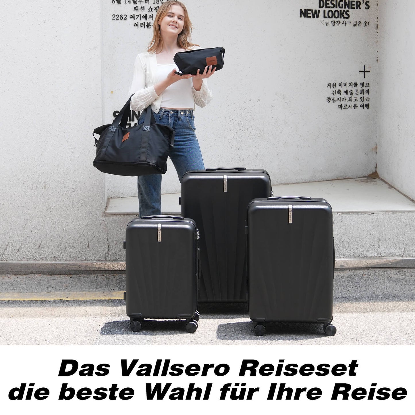 Vallsero LG3 Koffer Set 5-teilig(Schwarz)