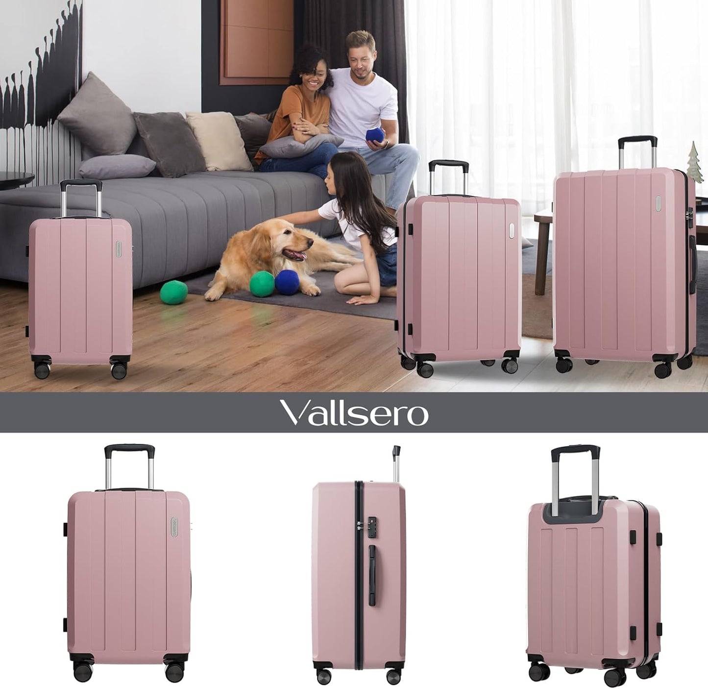 Vallsero LG1 Koffer Set(Roségold)