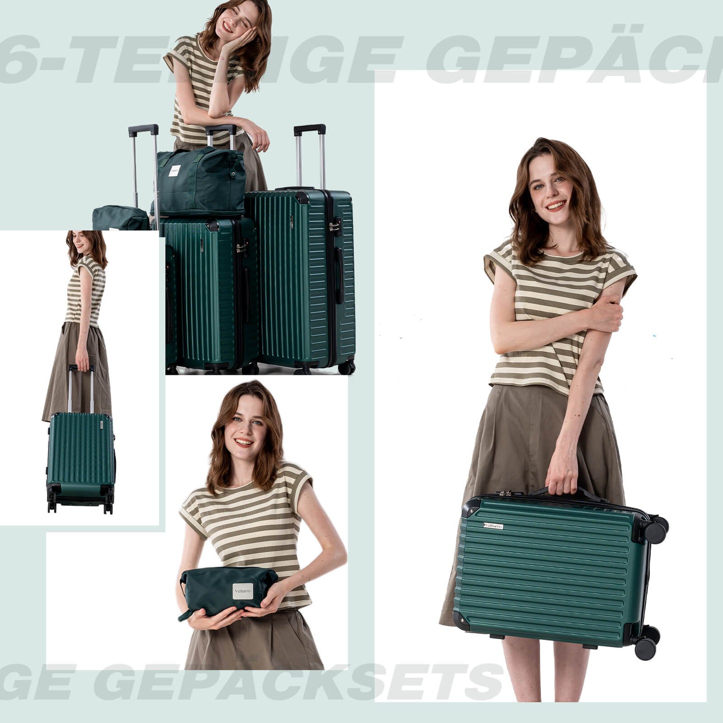 Vallsero LG2 Koffer Set (Dunkelgrün)