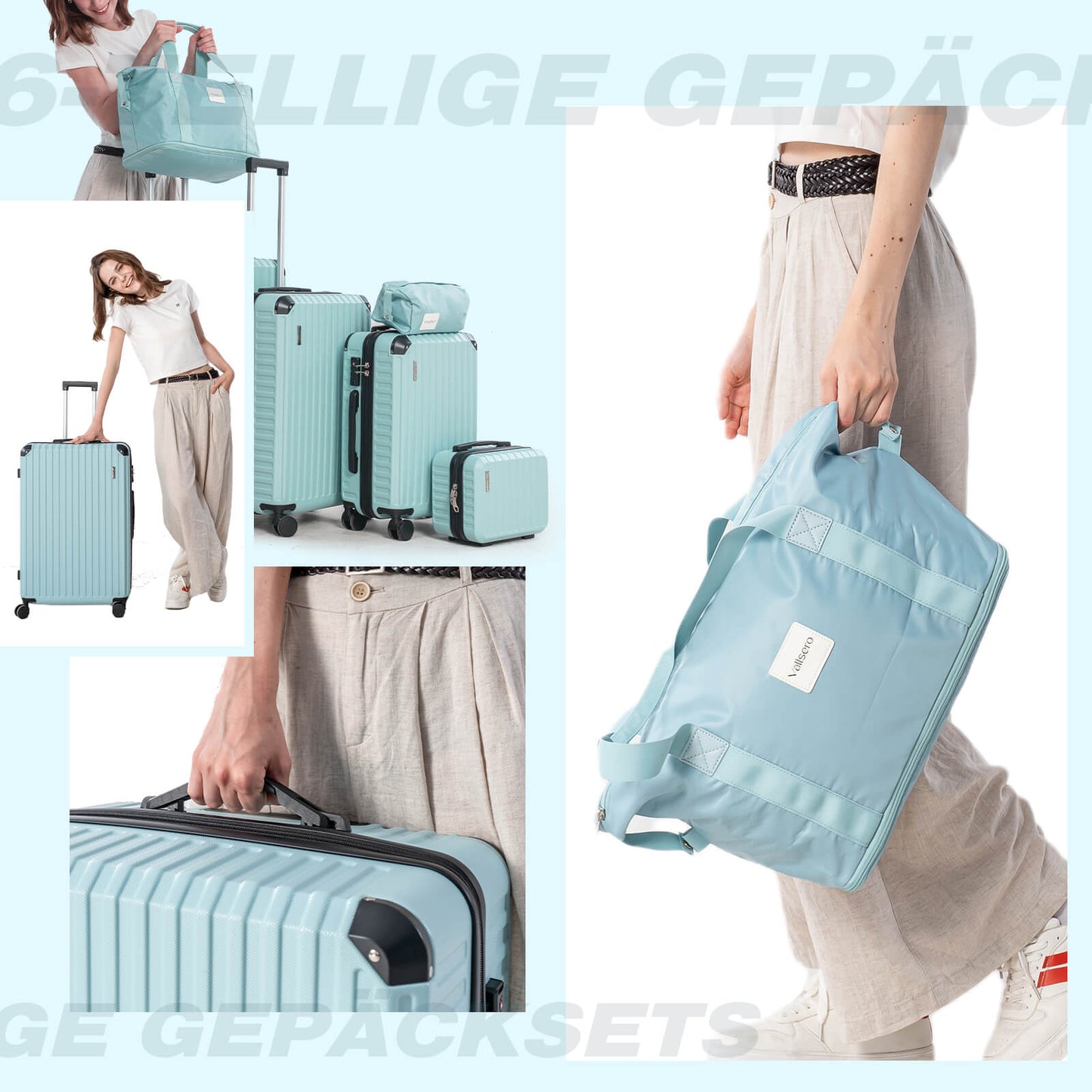 Vallsero LG2 Koffer Set (Hellblau)