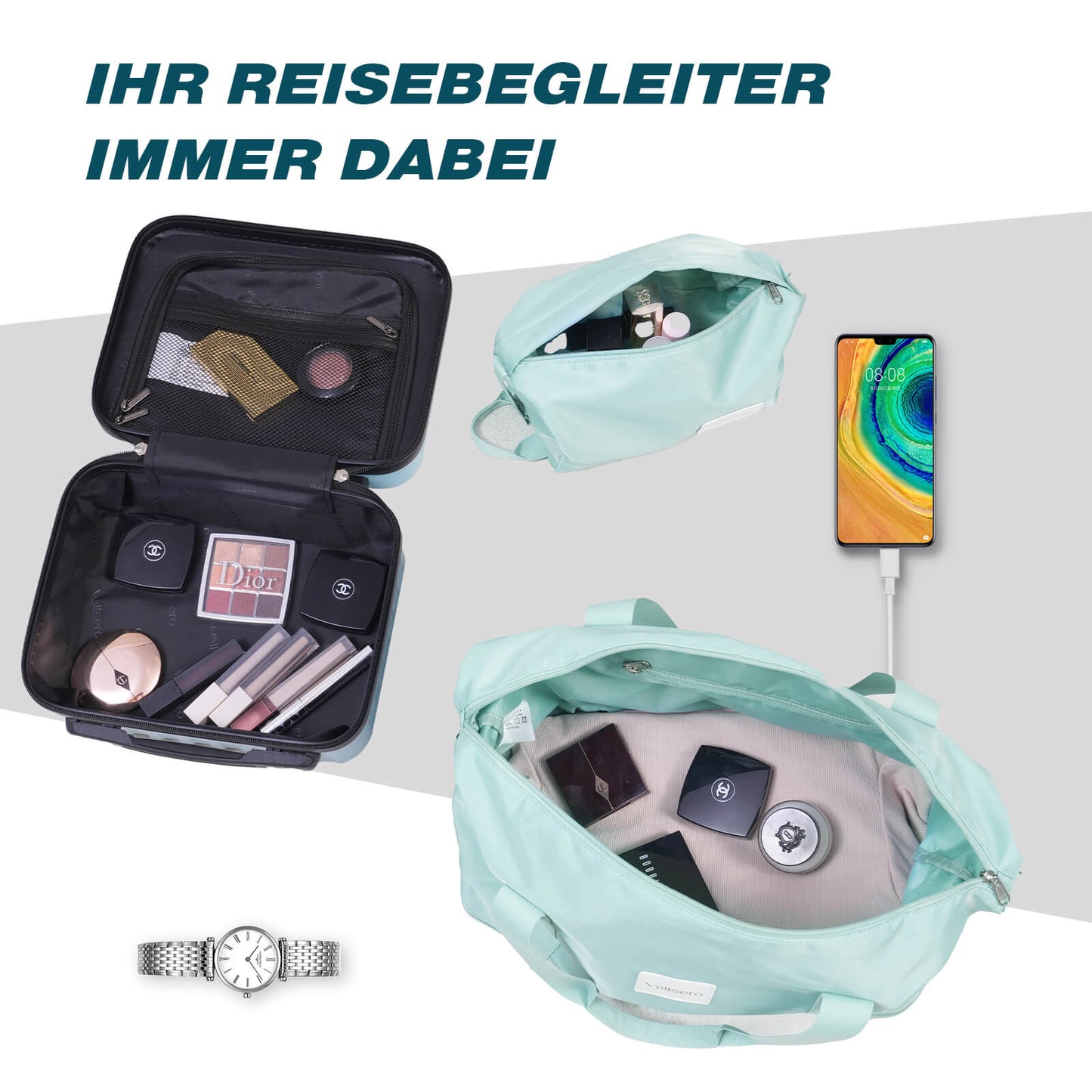 Vallsero LG2 Koffer Set (Hellblau)