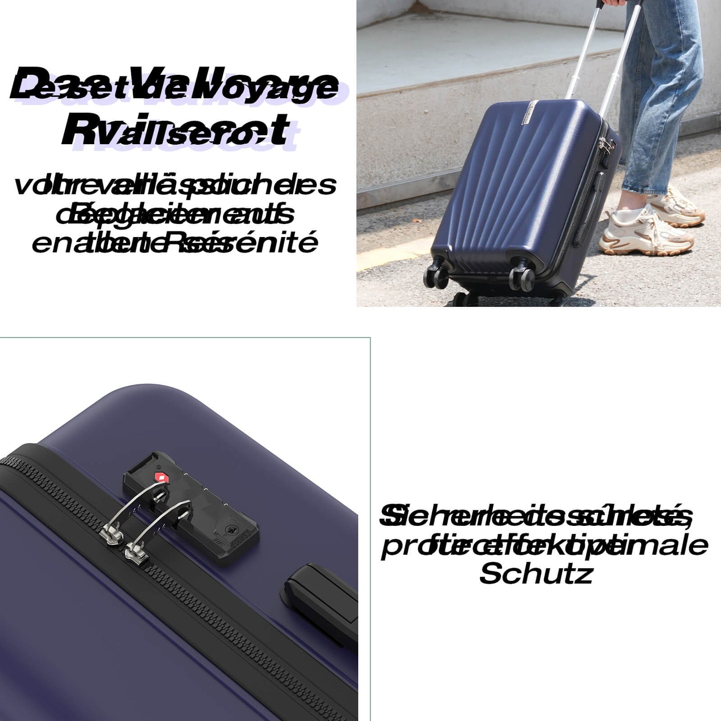 Vallsero LG3 Koffer Set 5-teilig(Dunkel Blau)