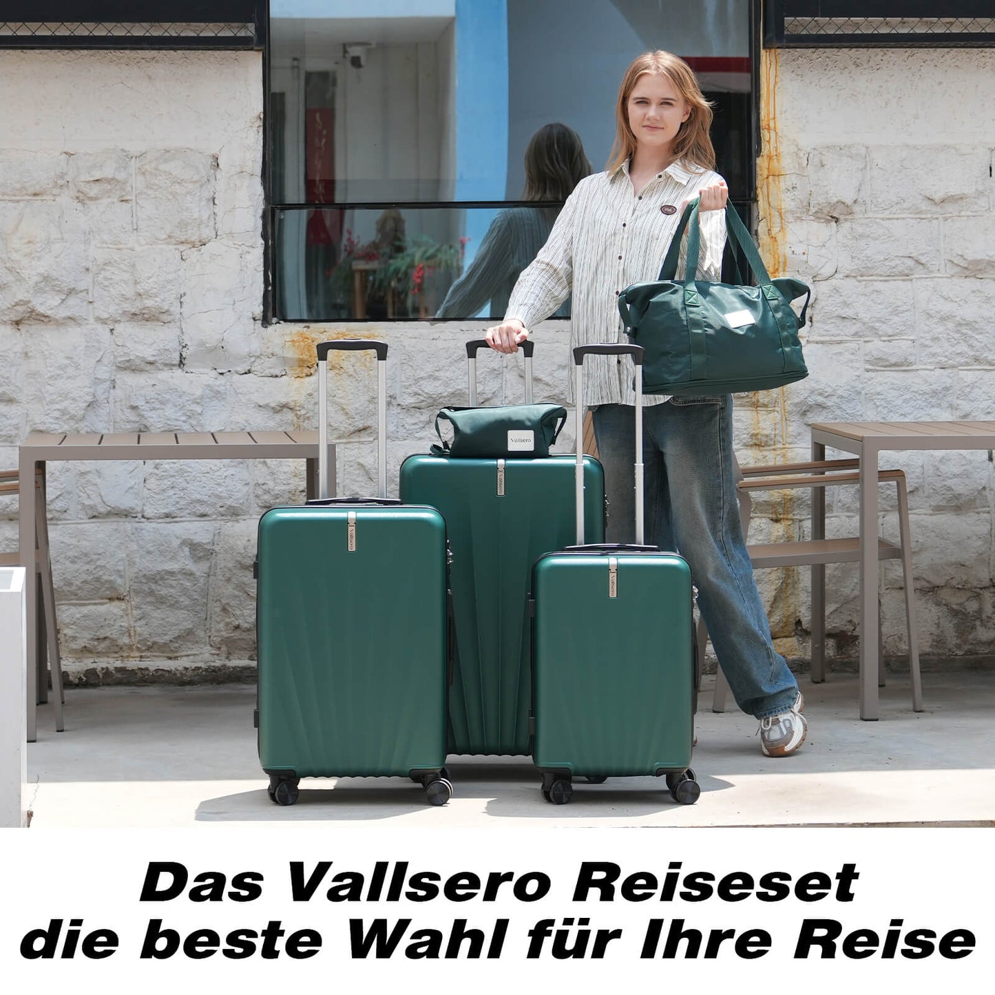 Vallsero LG3 Koffer Set 5-teilig(Dunkelgrün)