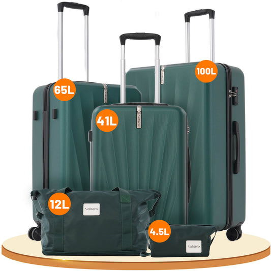 Vallsero LG3 Koffer Set 5-teilig(Dunkelgrün)